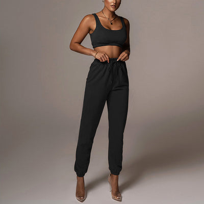 Conjunto Dos Piezas Mujer: Chaleco Umbilical y Pantalón Ajustable - Image 6