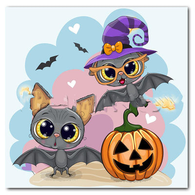 Pintura de Diamantes Gato Halloween Cuadrado - Arte Relajante y Decorativo - Image 6