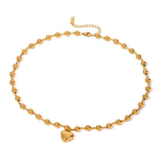 Collar Clavícula Acero Inoxidable Cadena Dorada 18k con Perlas de Amor - Image 15