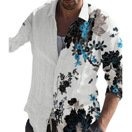 Camisa Manga Larga Slim Fit Estampada para Hombre - Image 5