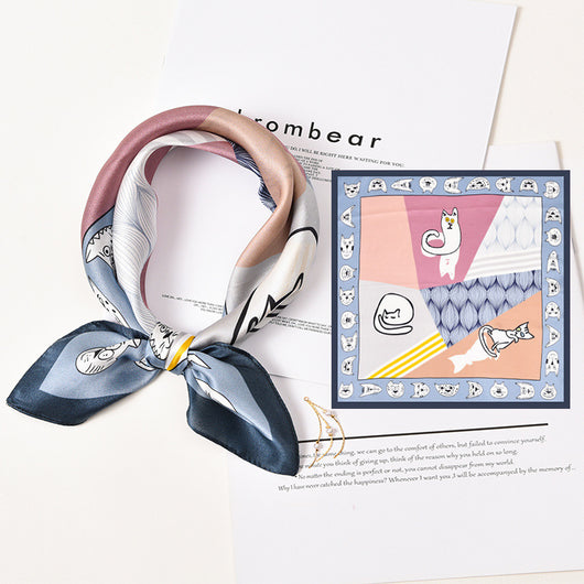 Pañuelo Cuadrado de Seda Premium Versátil para Mujer - Image 38