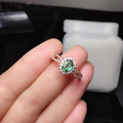 Anillo de Esmeralda Natural para Mujer - Elegancia y Personalidad - Image 3