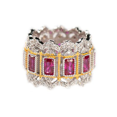 Anillo de Plata con Baño de Oro y Circonitas Brillantes - Image 6