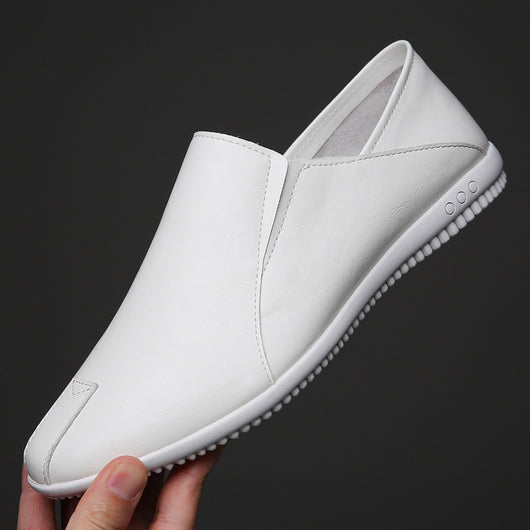 Zapatos de Cuero para Hombre Blanco - Estilo Moderno y Versátil - Image 6