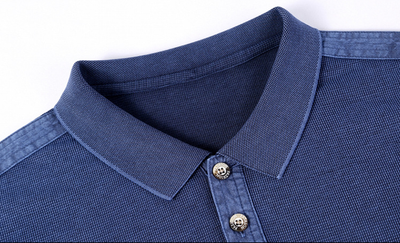 Camiseta Casual de Cuello Solapa para Hombre Maduro - Estilo Moderno - Image 11