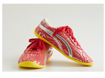 Zapatos de Tai Chi y Kung Fu para Niños - Diseño Floral Dazzle en Cuero - Image 15