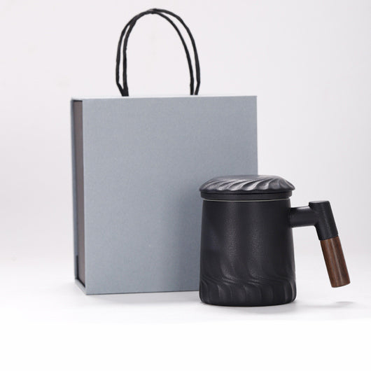 Taza Filtro de Cerámica para Té con Separador de Agua y Tapa - Image 6