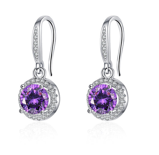 Aretes Moissanita Redondos de Cuatro Puntas - Image 16