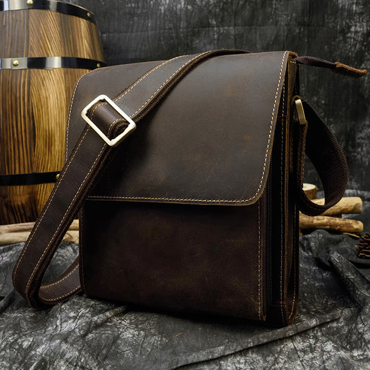 Bolsa de Cuero Vintage Crazy Horse para Hombre - iPad y Documentos