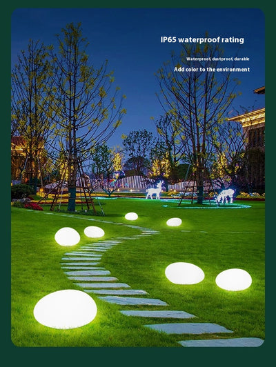 Lámpara Solar Decorativa de Piedra con Luz Luminiscente para Jardín - Image 12