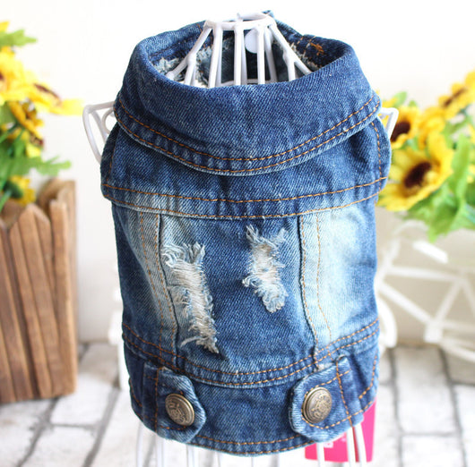 Chaleco Denim para Perros Pequeños - Abrigo de Moda Primavera para Mascotas - Image 7