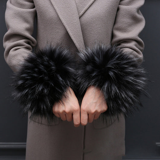 Chaqueta Mujer con Mangas Peludas Cortavientos - Image 2