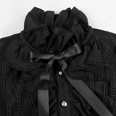 Camisa Plisada Steampunk Victoriana para Hombre con Capas - Image 17