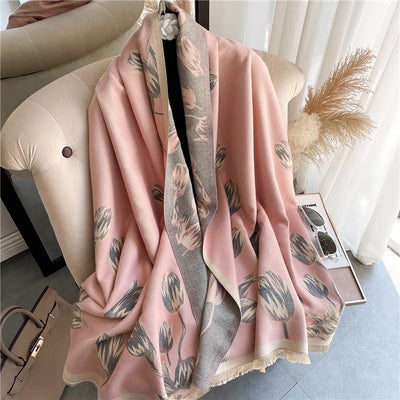Bufanda Reversible Estampada para Mujer - Diseño Doble Cara y Cálida - Image 9