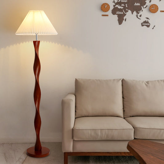 Lámpara de Mesita de Noche en Madera Sólida Nogal - Diseño Minimalista Lujo