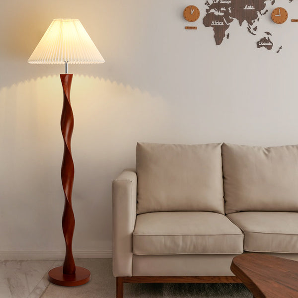 Lámpara de Mesita de Noche en Madera Sólida Nogal - Diseño Minimalista Lujo