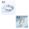 Peace Rings Rotatable Ring Relieving Stress Valentine's Day Jewelry Gifts 3pcs a Set One Tamaño