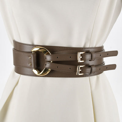 Conjunto Elegante de Suéter con Cinturón Decorativo de Cuero Irregular para Mujer - Image 6