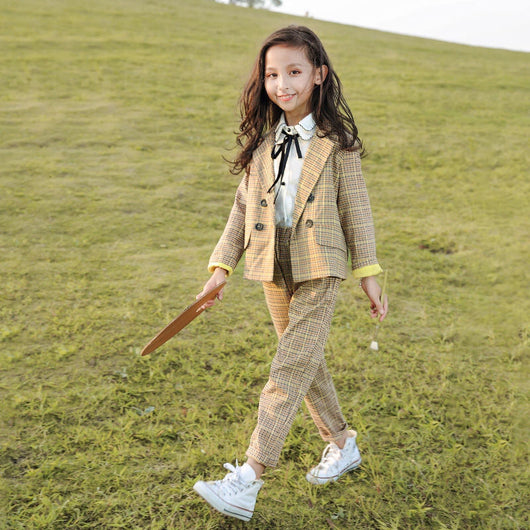 Conjunto de Dos Piezas Cuadrille para Niñas Primavera Otoño - Image 17