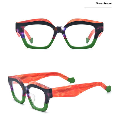 Gafas Cat Eye con Bordes Gruesos Bicolor - Image 11