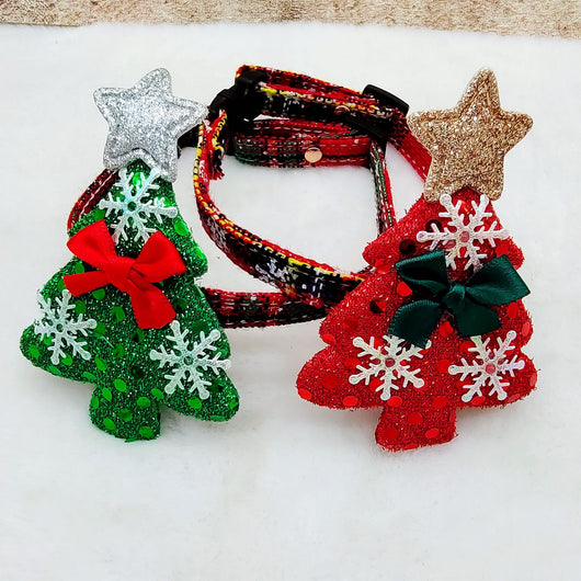 Collar de Lona para Mascota con Copo de Nieve Navideño - Image 4