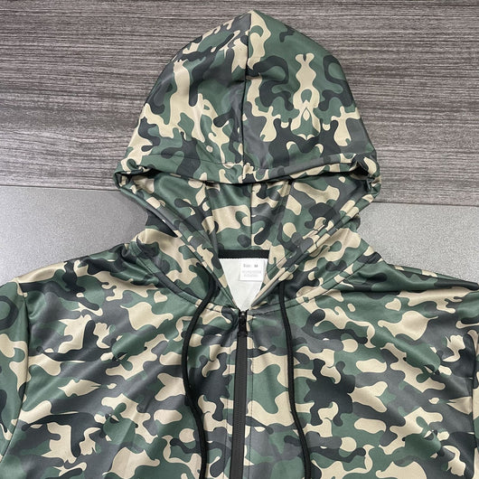 Sudadera Cardigan Camuflado con Capucha para Hombre - Image 9