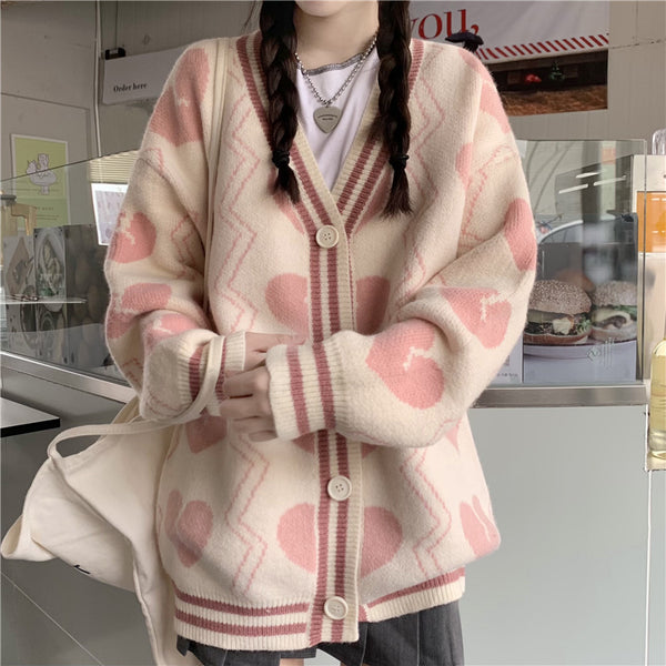 Cardigan Tejido Suave y Holgado con Efecto Encerado