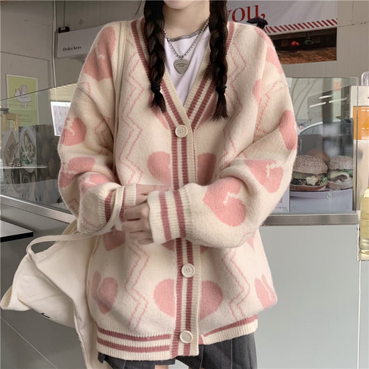 Cardigan Tejido Suave y Holgado con Efecto Encerado