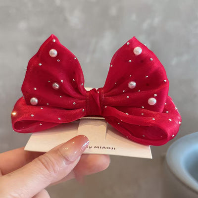 Pasador de Cabello Infantil con Moño de Perlas 3D - Colección Primavera Verano - Image 8