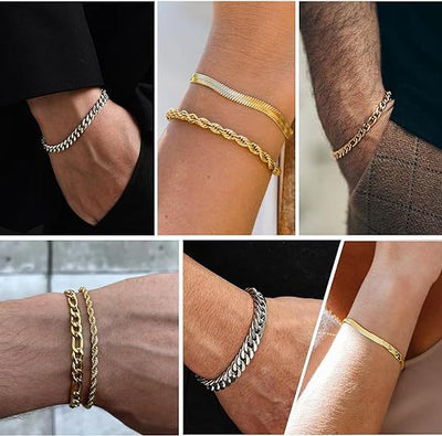Pulsera de Acero Titanio Minimalista para Hombre - Diseño Retro Artístico - Image 23