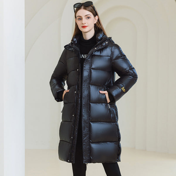 Abrigo Largo de Invierno con Capucha y Bolsillos - Chaqueta de Algodón para Mujer - Image 9