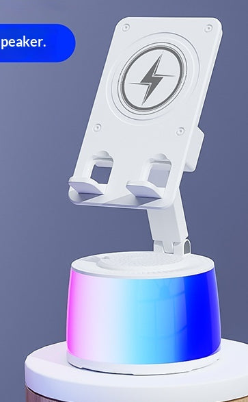 Parlante Bluetooth Portátil con Carga Inductiva y Soporte Giratorio Plegable - Image 7