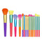 Set de 15 Brochas de Maquillaje Multicolor Profesional