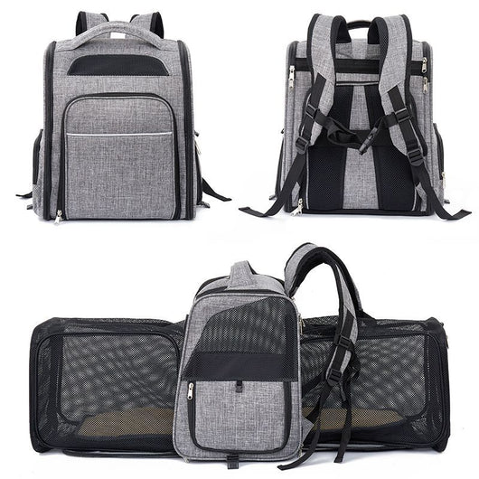 Mochila Expandible de Tela Oxford para Mascotas - Image 4