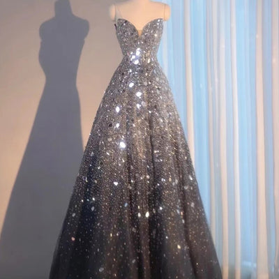 Vestido de Noche Azul Elegante para Bodas y Eventos - Image 11