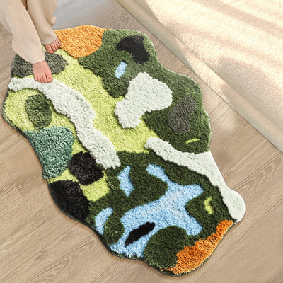 Alfombra Acolchada para Dormitorio Suave y Lavable a Máquina