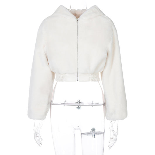 Abrigo Largo de Terciopelo con Capucha Forrada en Piel - Chaqueta Térmica para Invierno - Image 12
