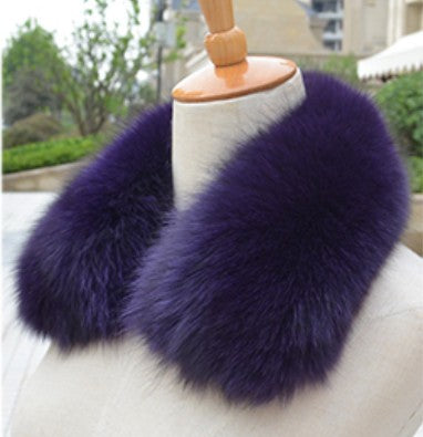 Cuello de Piel de Zorro con Mapache Real Auténtico - Image 23