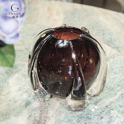 Jarrón de Cristal Marrón Elegante - Adorno Decorativo Premium - Image 4