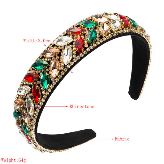 Diadema de Cristal con Diamantes Incrustados y Cadena de Garra para Mujer - Image 9