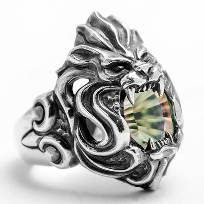 Anillo de Plata Tailandesa Cabeza de León - Diseño Personalidad Masculina - Image 4
