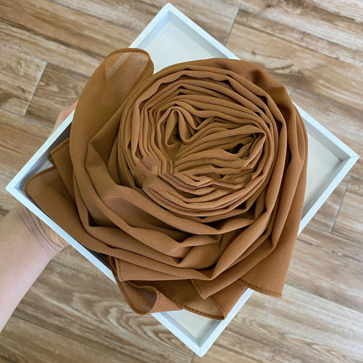 Pañuelo Hijab de Gasa Perlada Liso para Mujer - Image 79