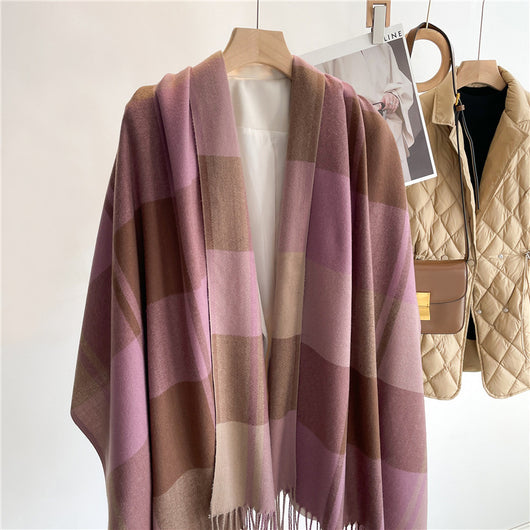 Bufanda Escocesa Coreana Unisex - Abrigo Cálido para Otoño e Invierno - Image 9