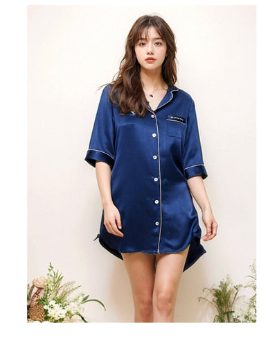 Camisón de Seda Midi para Primavera y Verano - Pijama Elegante para el Hogar - Image 12
