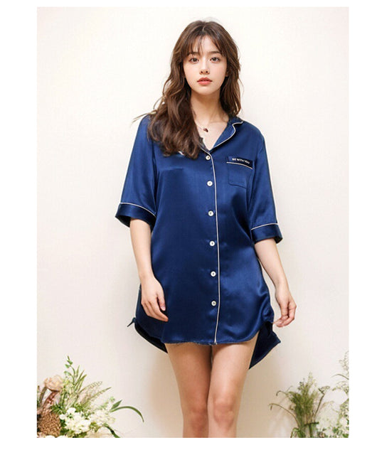Camisón de Seda Midi para Primavera y Verano - Pijama Elegante para el Hogar - Image 12