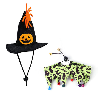 Conjunto Halloween Gorro y Bufanda Calavera con Capa de Gato - Image 13