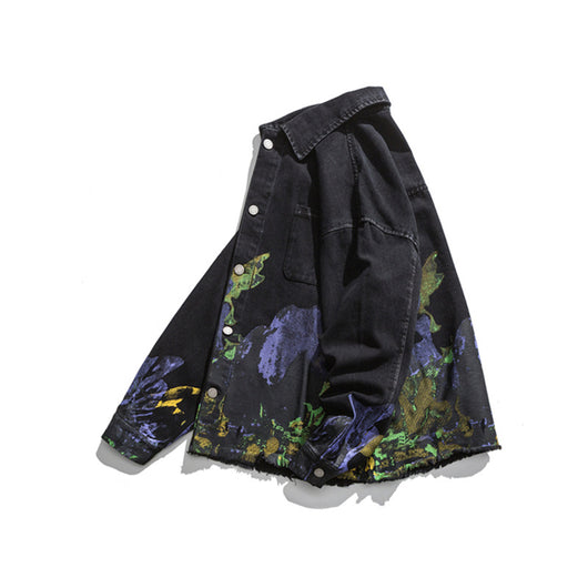 Chaqueta Suelta Estilo Retro con Estampado Artístico para Trabajo y Calle - Image 2