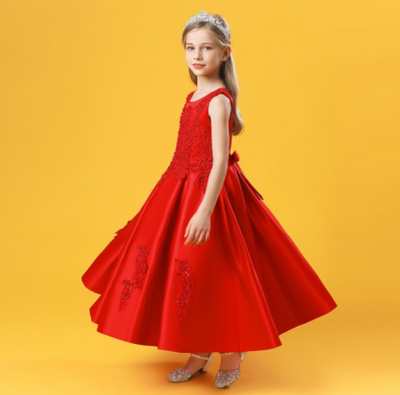 Vestido Elegante Infantil de Verano para Presentaciones de Piano - Image 24