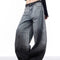 Pantalones Jeans Sueltos Efecto Desteñido con Tinta Splash