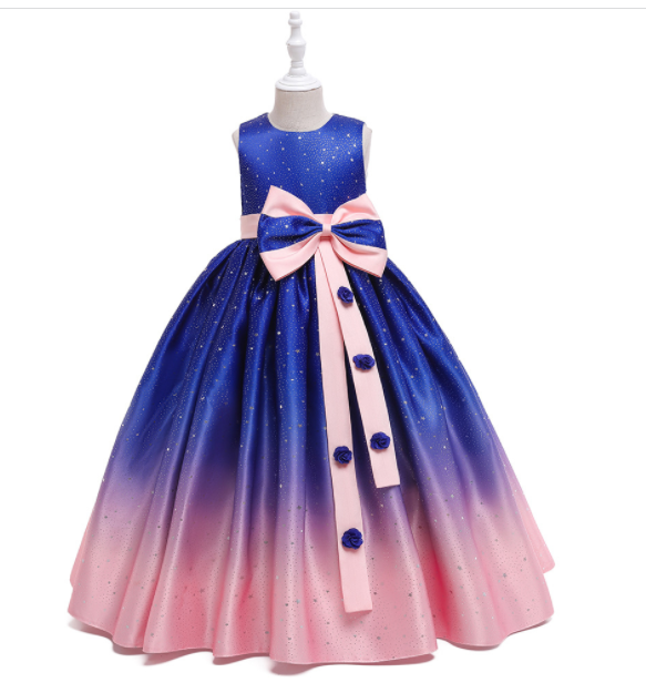 Vestido Infantil Elegante Estilo Internacional - Falda Larga para Celebraciones
